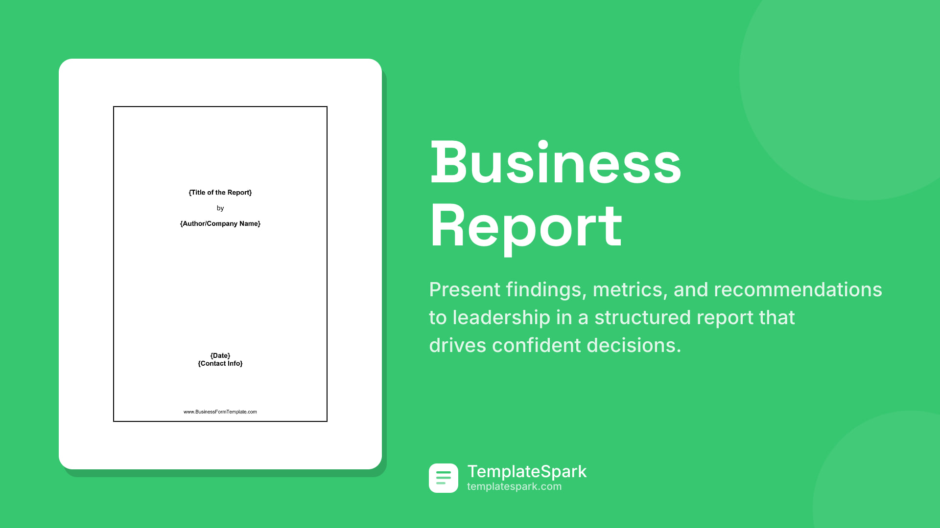 Business Report preview