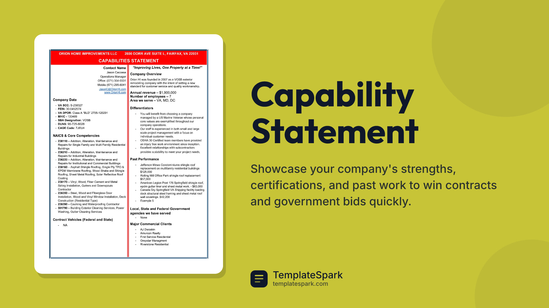 Capability Statement preview