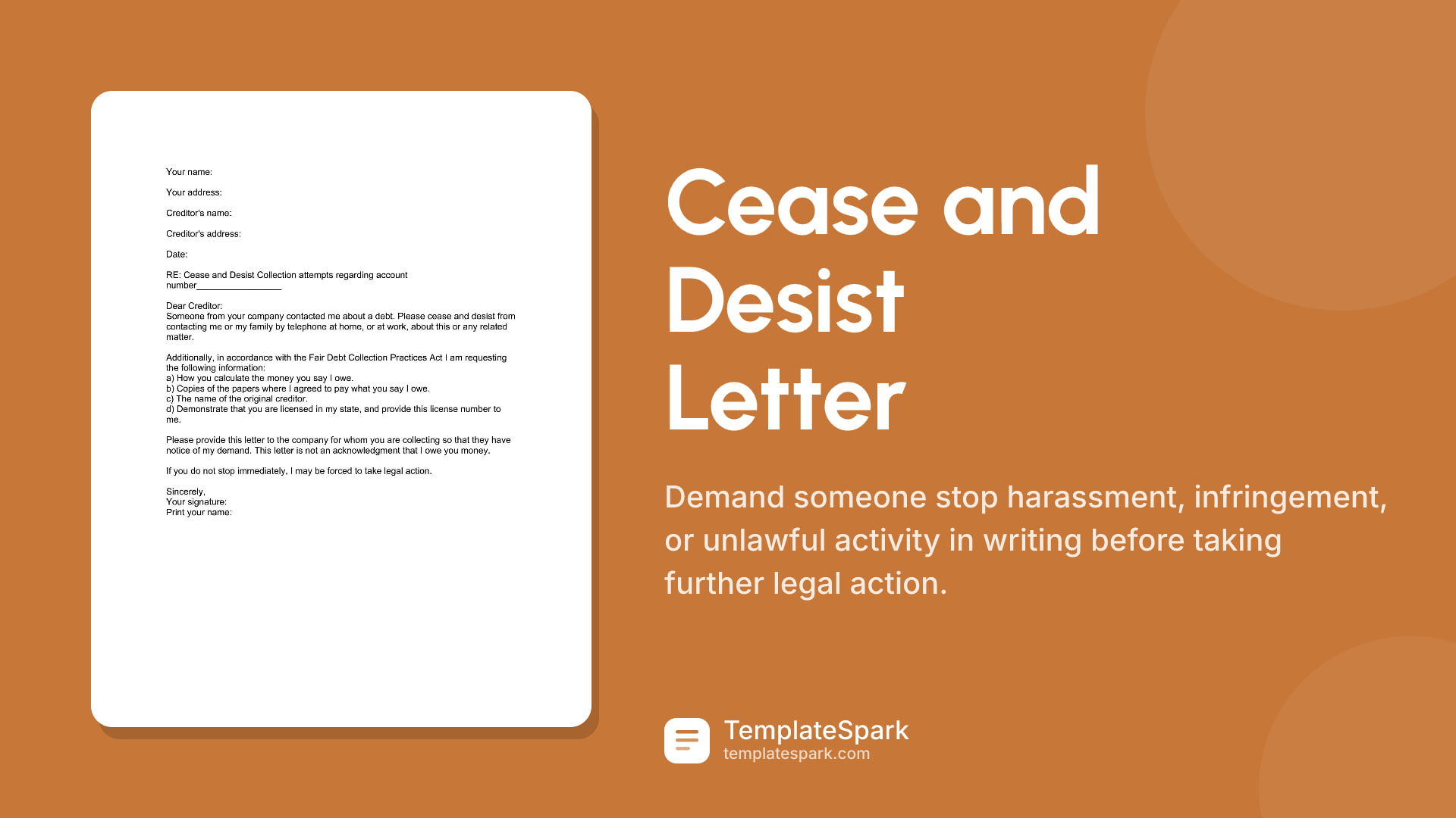 Cease and Desist Letter