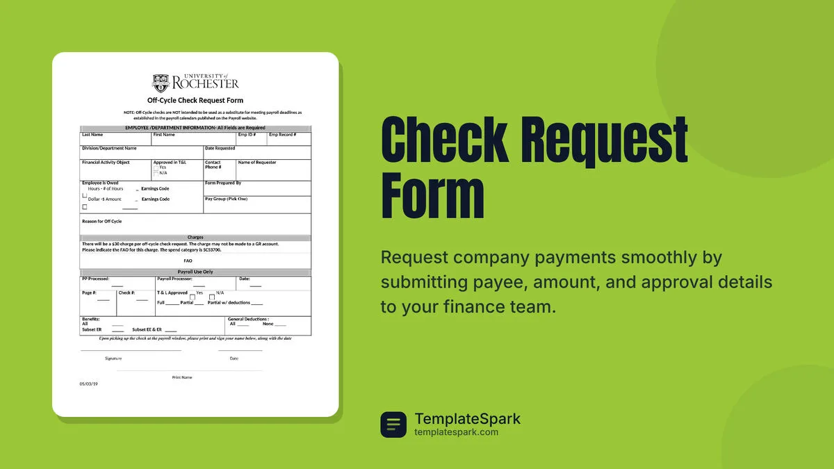 Check Request Form Check Request Form