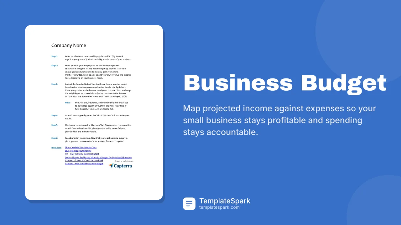 Business Budget Business Budget