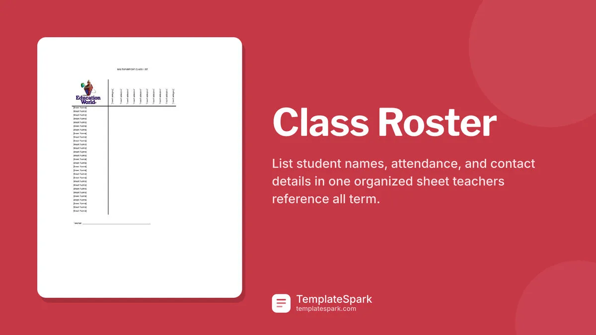 Class Roster Class Roster