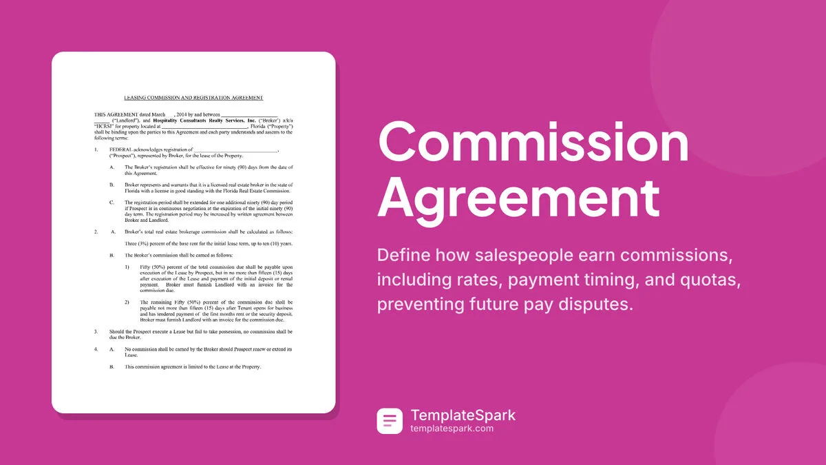 Commission Agreement Commission Agreement