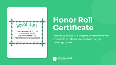 Honor Roll Certificate