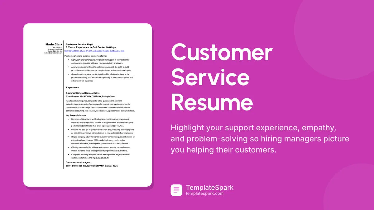 Customer Service Resume