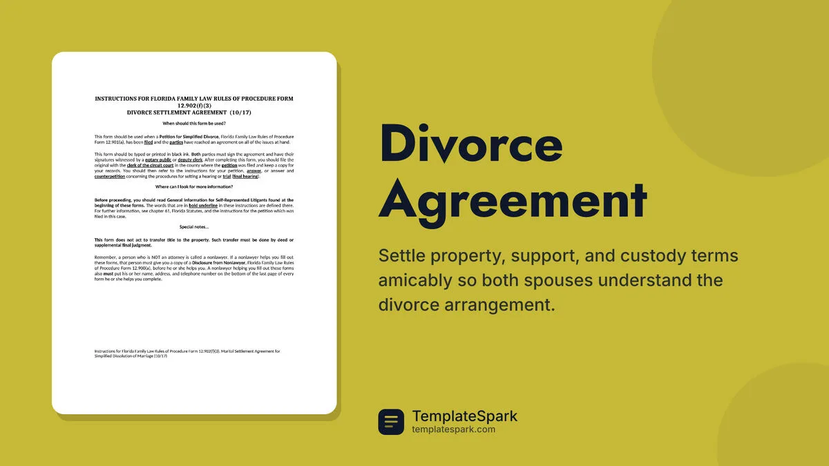 Divorce Agreement