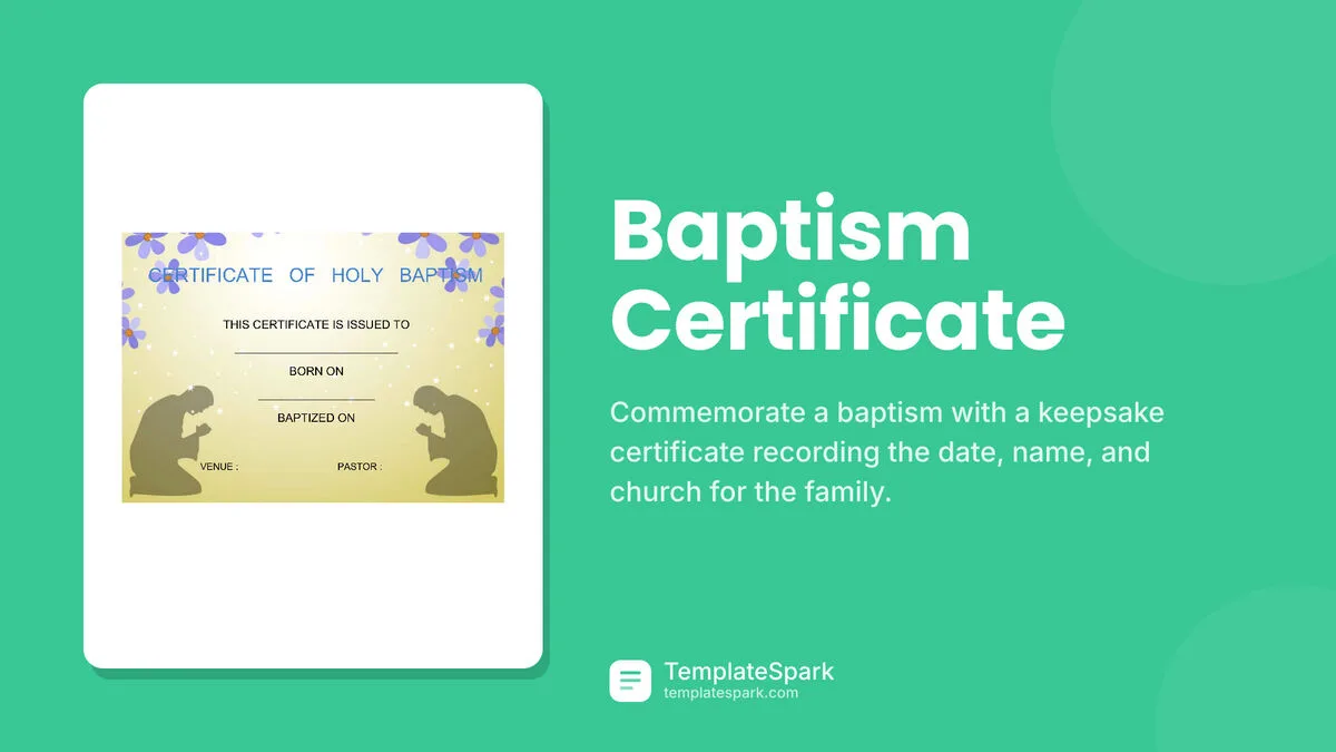 Baptism Certificate