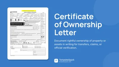 Certificate of Ownership Letter