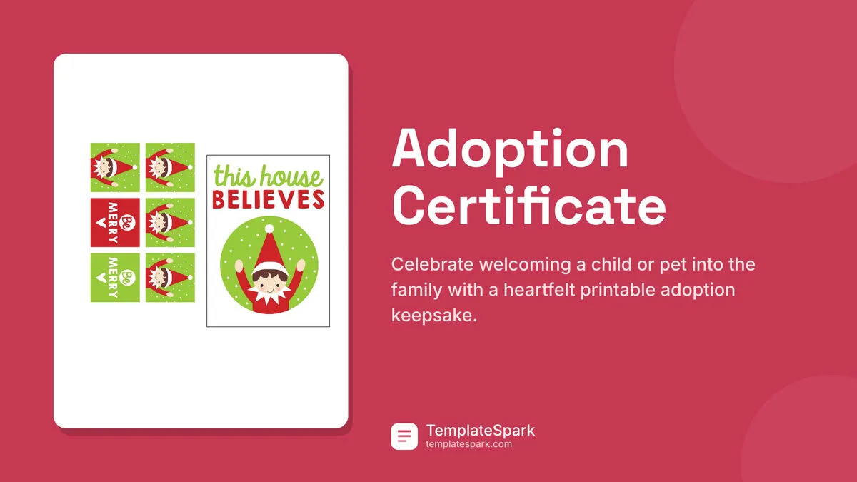 Adoption Certificate Adoption Certificate