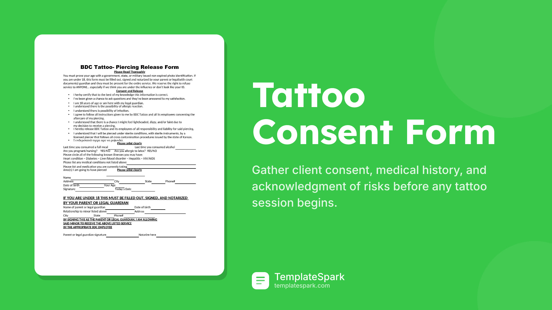 Tattoo Consent Form