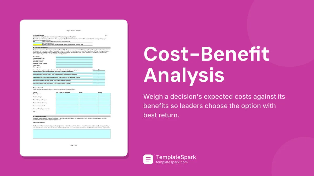 Cost-Benefit Analysis Cost-Benefit Analysis