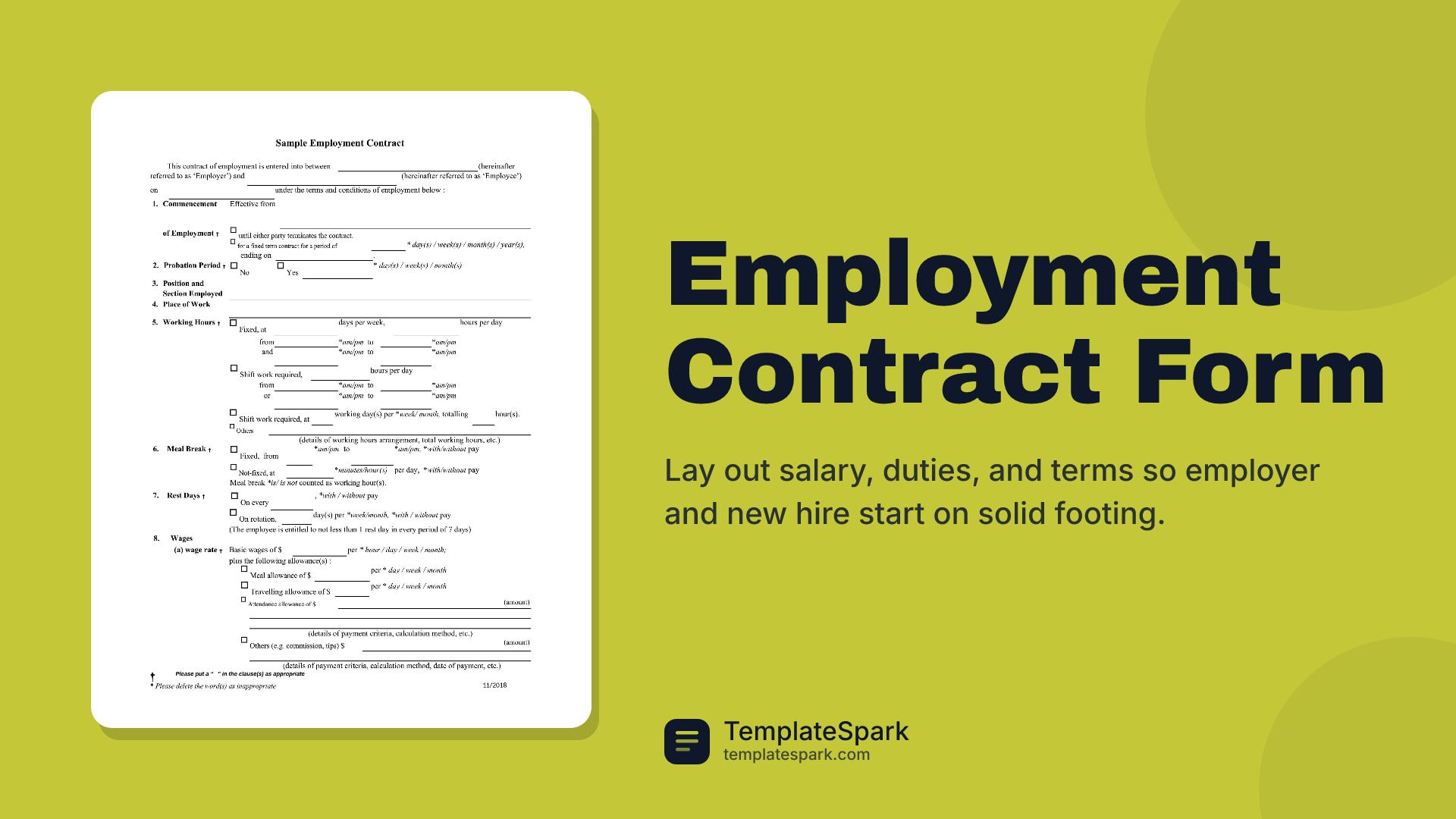 Employment Contract Form
