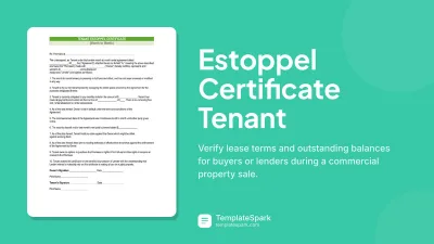 Estoppel Certificate Tenant