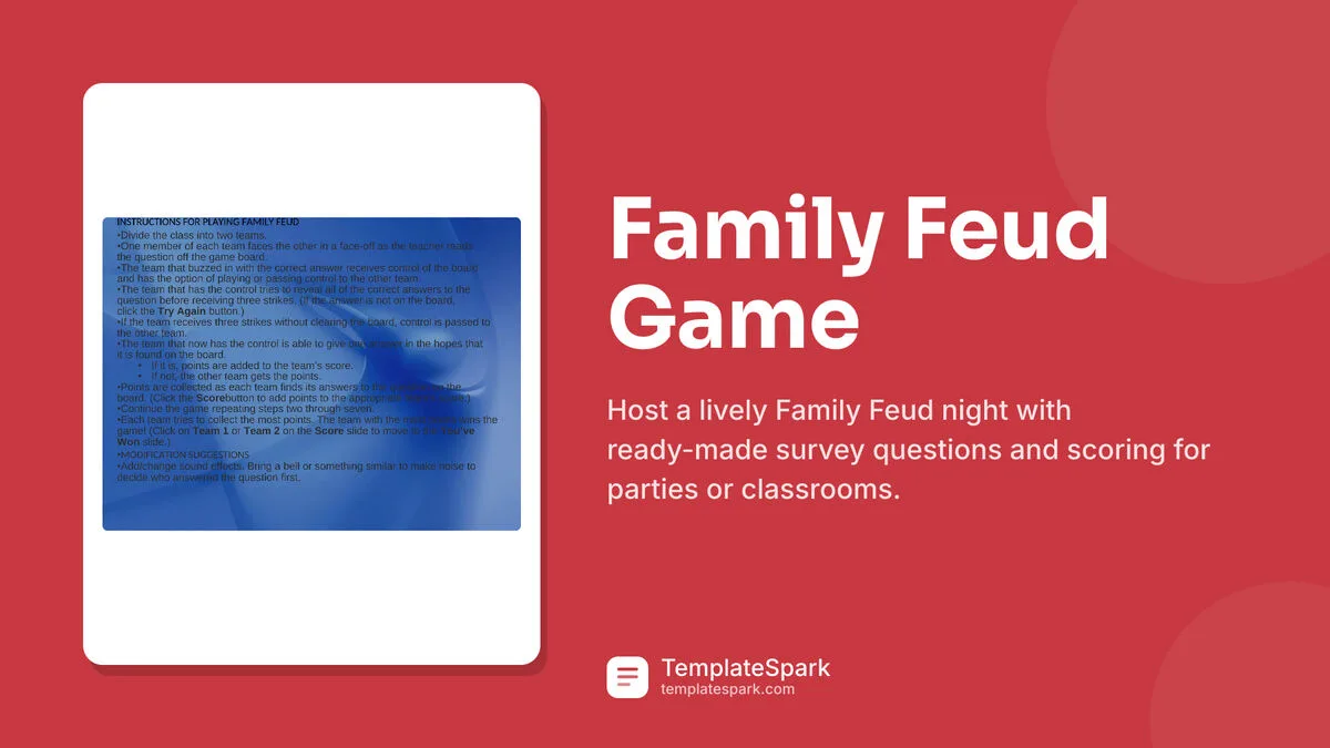 Family Feud Game Family Feud Game