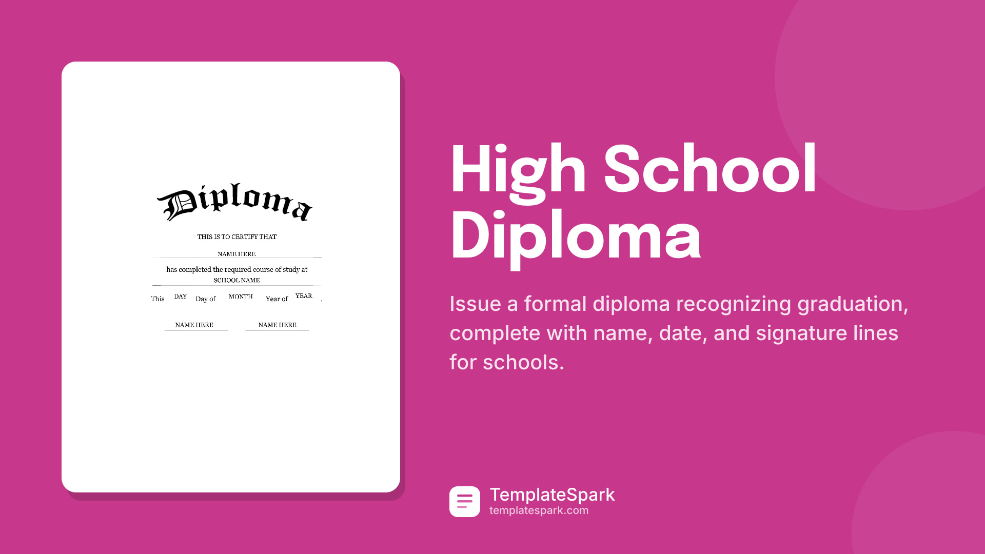 High School Diploma