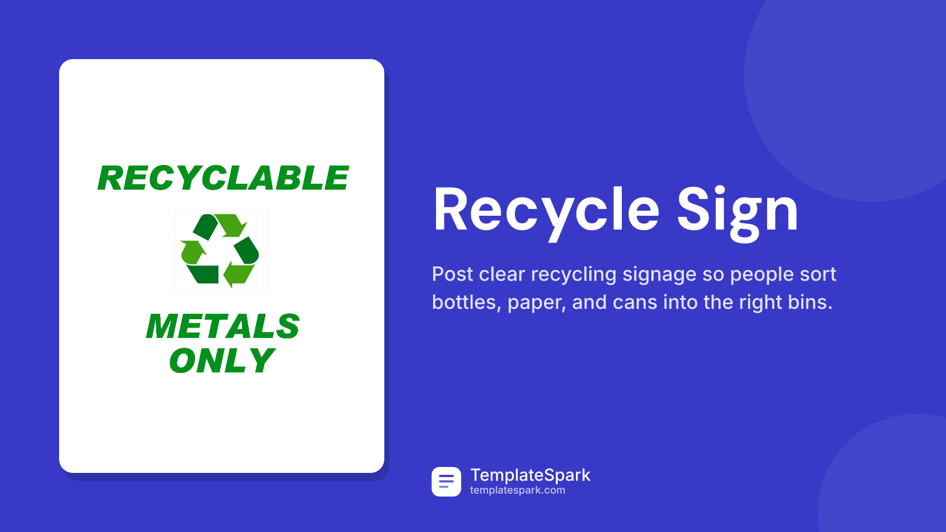 Recycle Sign