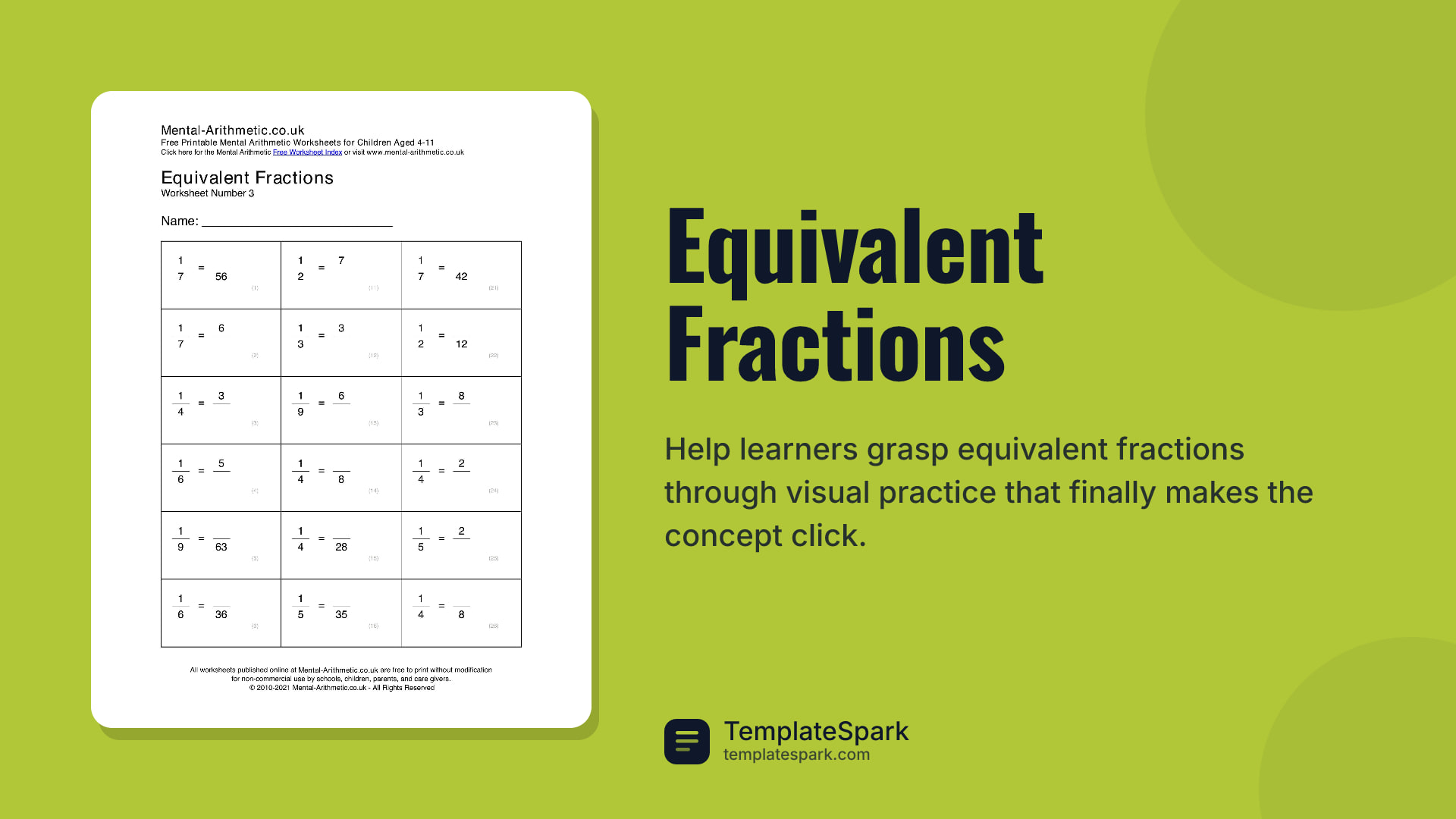 Equivalent Fractions