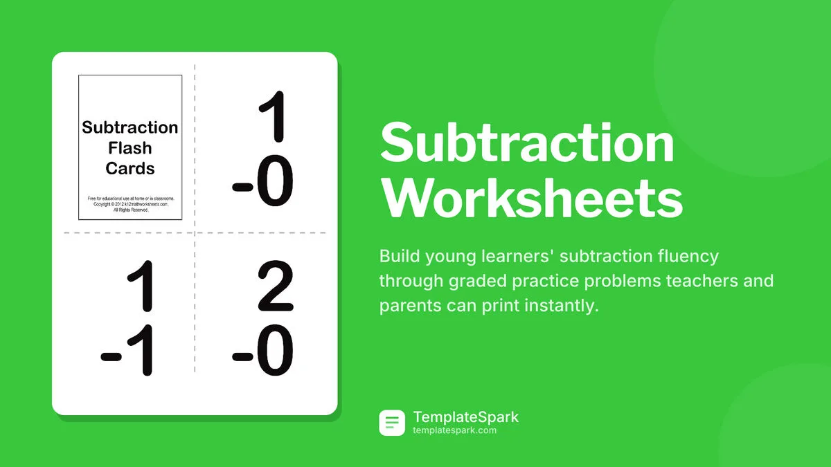 Subtraction Worksheets Subtraction Worksheets