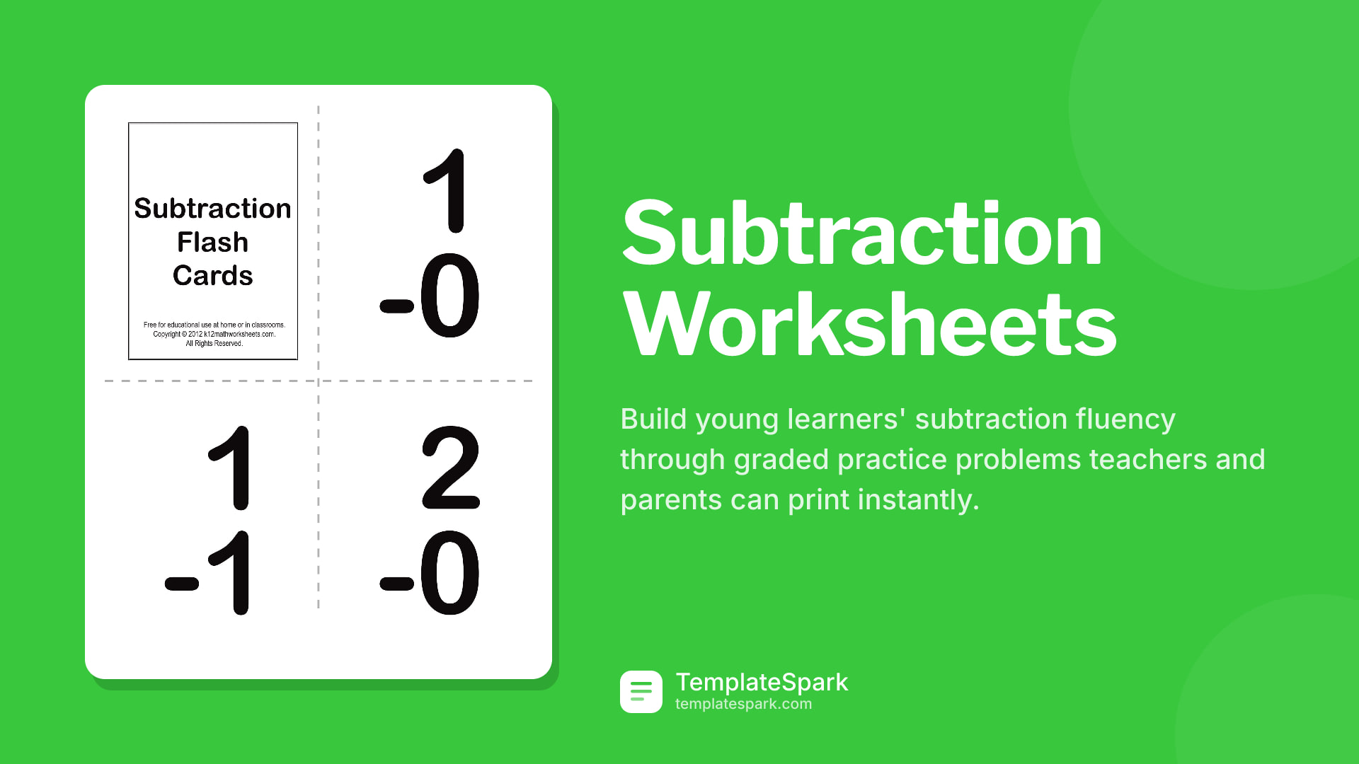 Subtraction Worksheets
