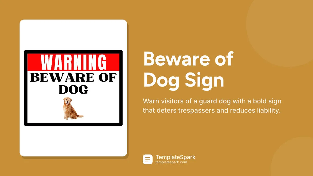 Beware of Dog Sign Beware of Dog Sign