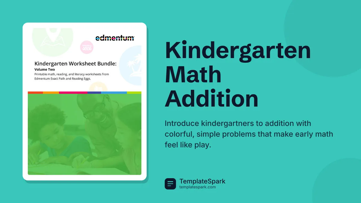 Kindergarten Math Addition Kindergarten Math Addition