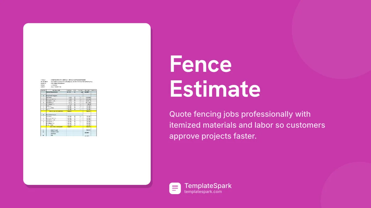 Fence Estimate Fence Estimate