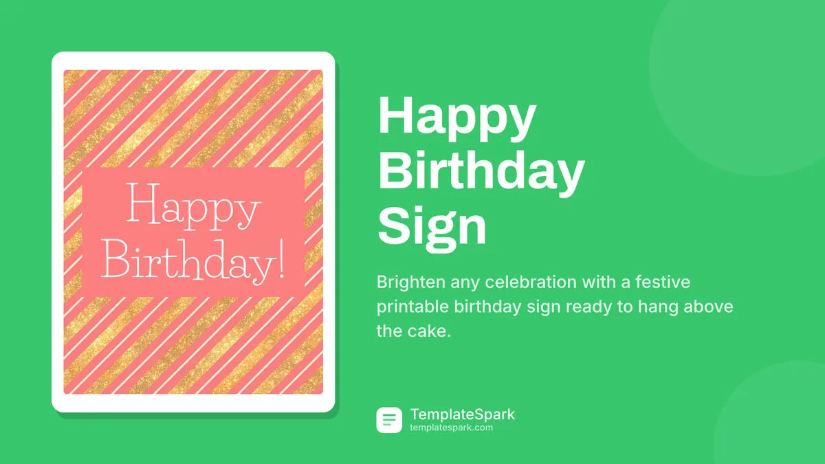 Happy Birthday Sign Happy Birthday Sign