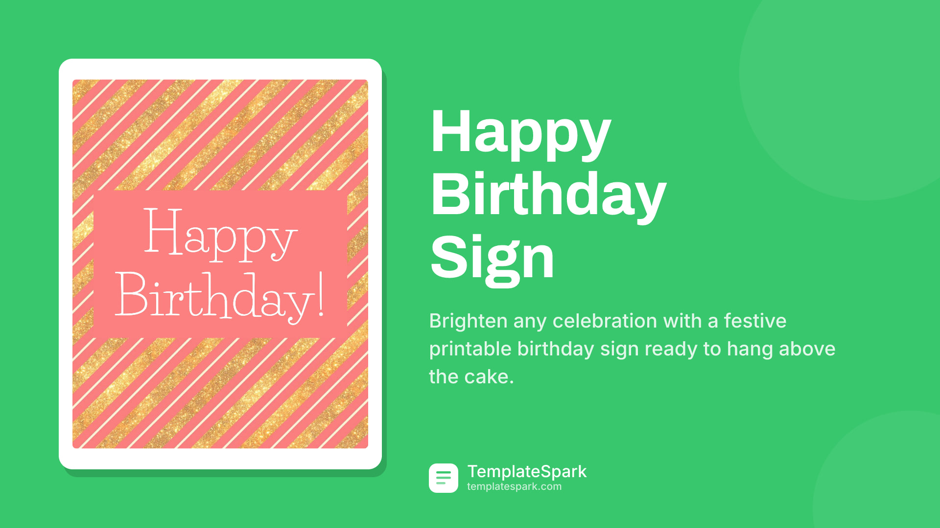 Happy Birthday Sign