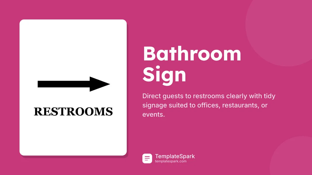 Bathroom Sign Bathroom Sign