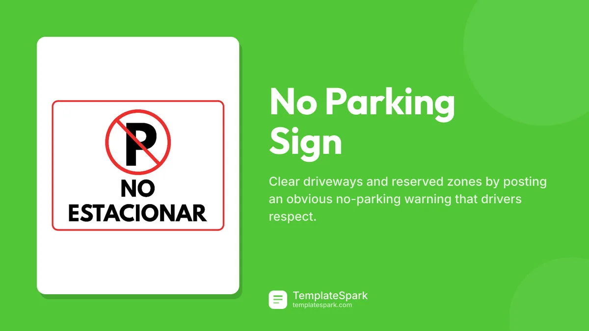 No Parking Sign No Parking Sign