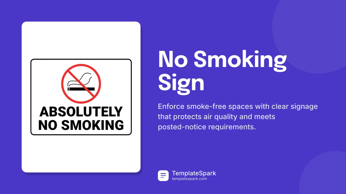 No Smoking Sign No Smoking Sign