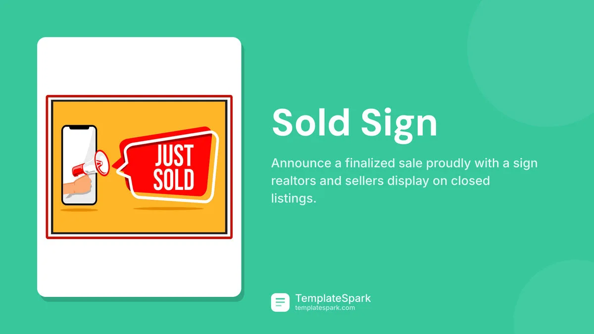 Sold Sign Sold Sign