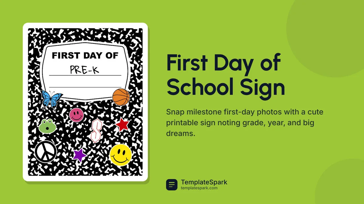 First Day of School Sign First Day of School Sign
