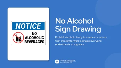 No Alcohol Sign Drawing