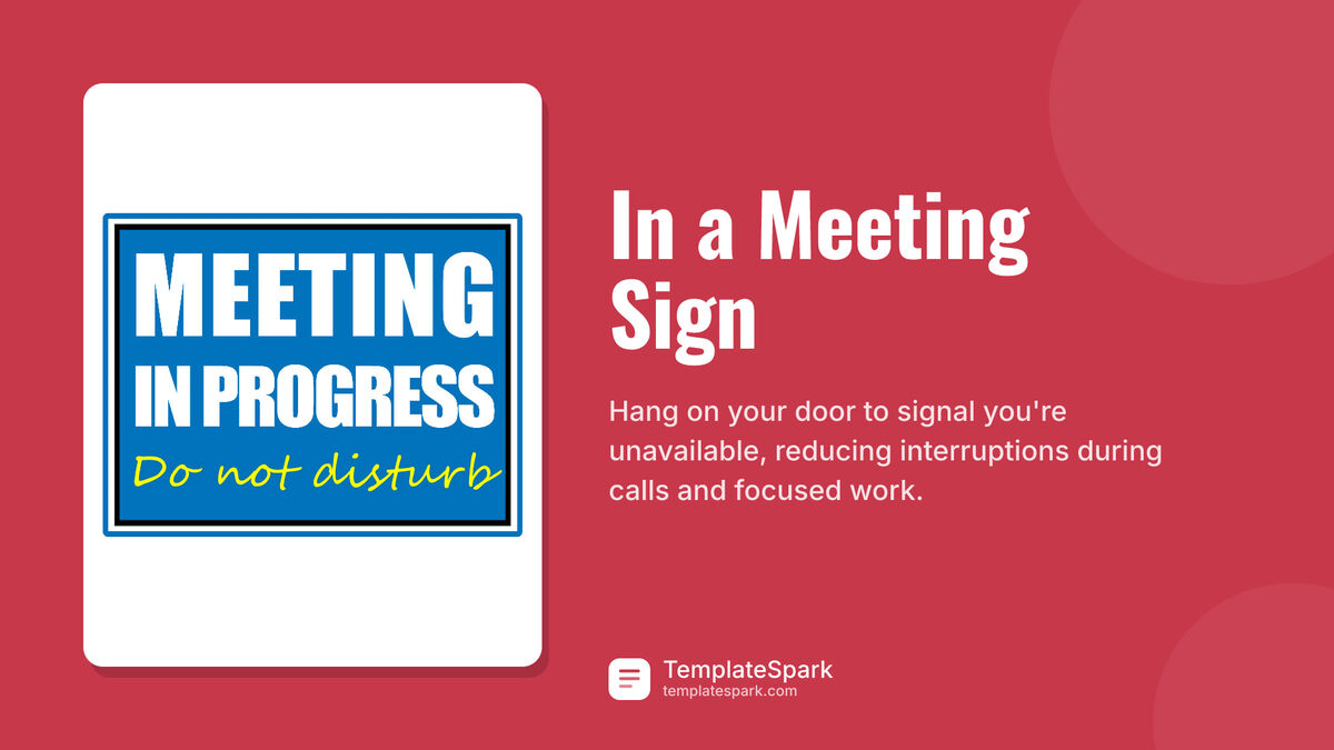 In a Meeting Sign