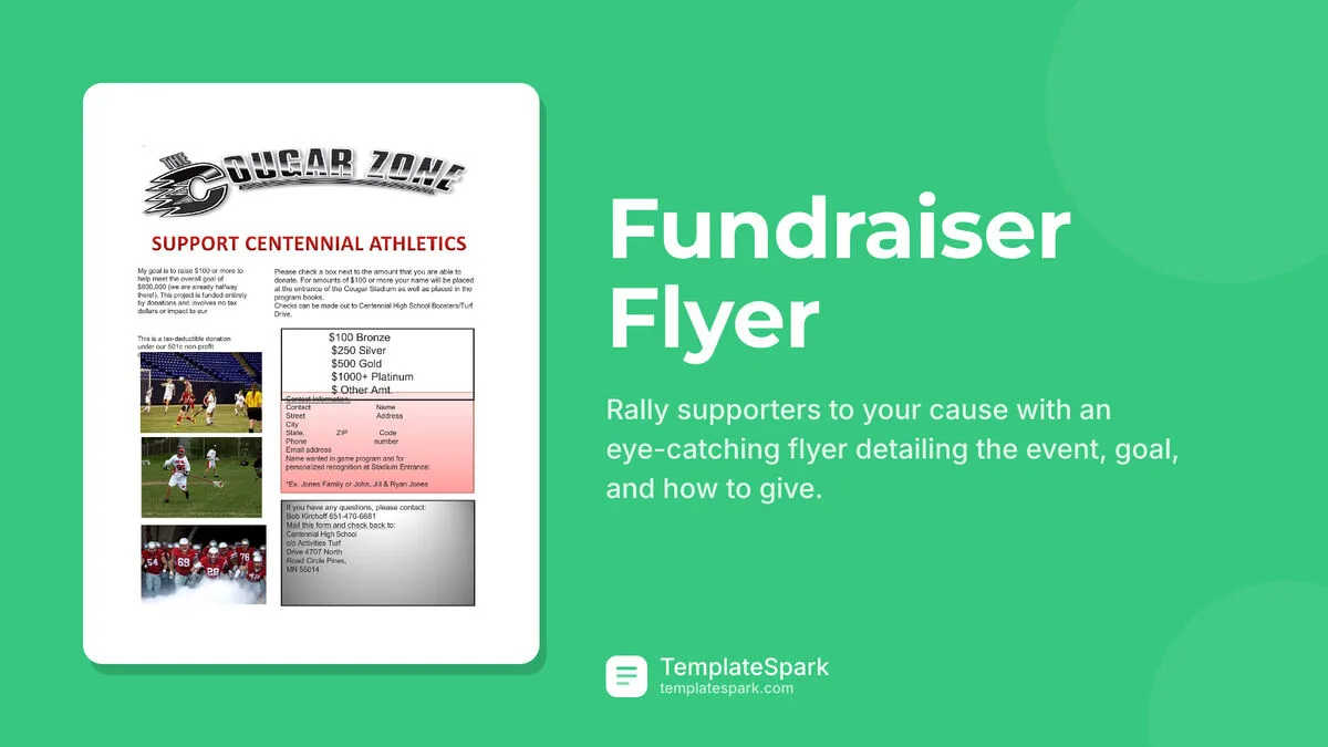 Fundraiser Flyer Fundraiser Flyer