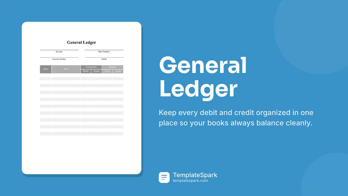 General Ledger General Ledger