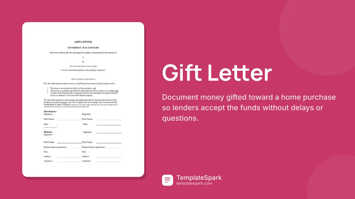 Gift Letter