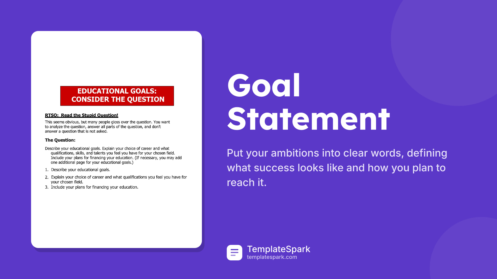 Goal Statement