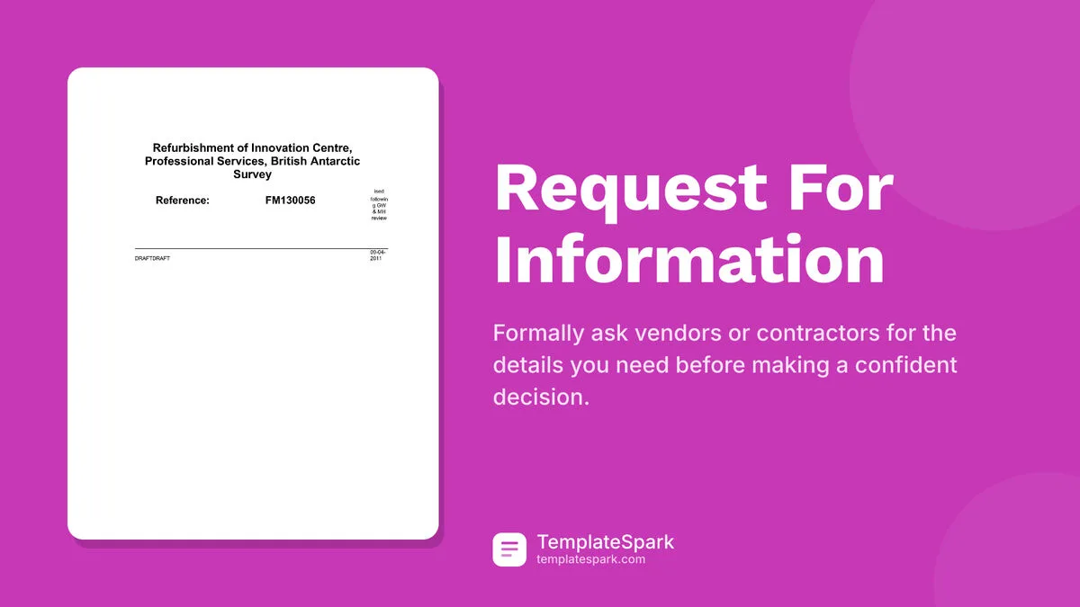 Request For Information Request For Information