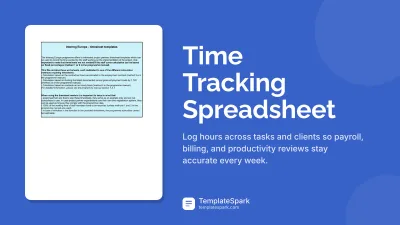 Time Tracking Spreadsheet