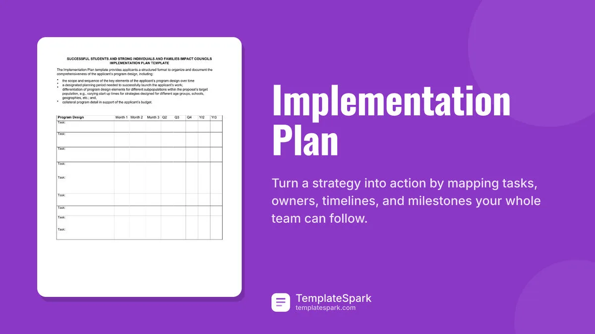 Implementation Plan Implementation Plan