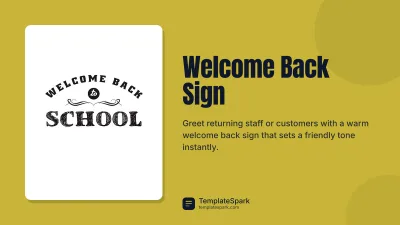 Welcome Back Sign
