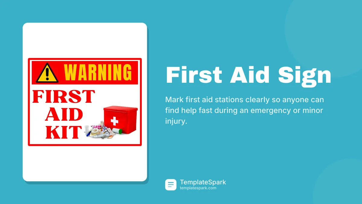 First Aid Sign First Aid Sign