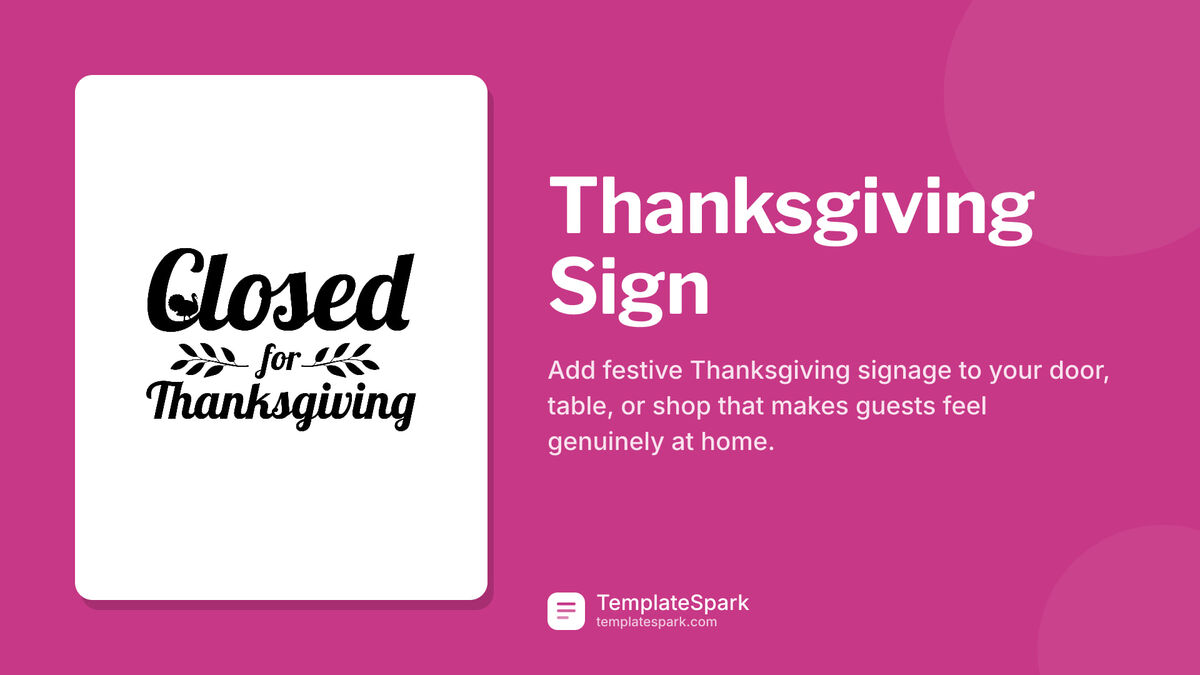 Thanksgiving Sign