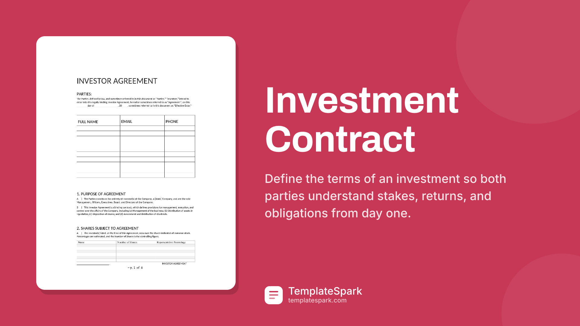 Investment Contract
