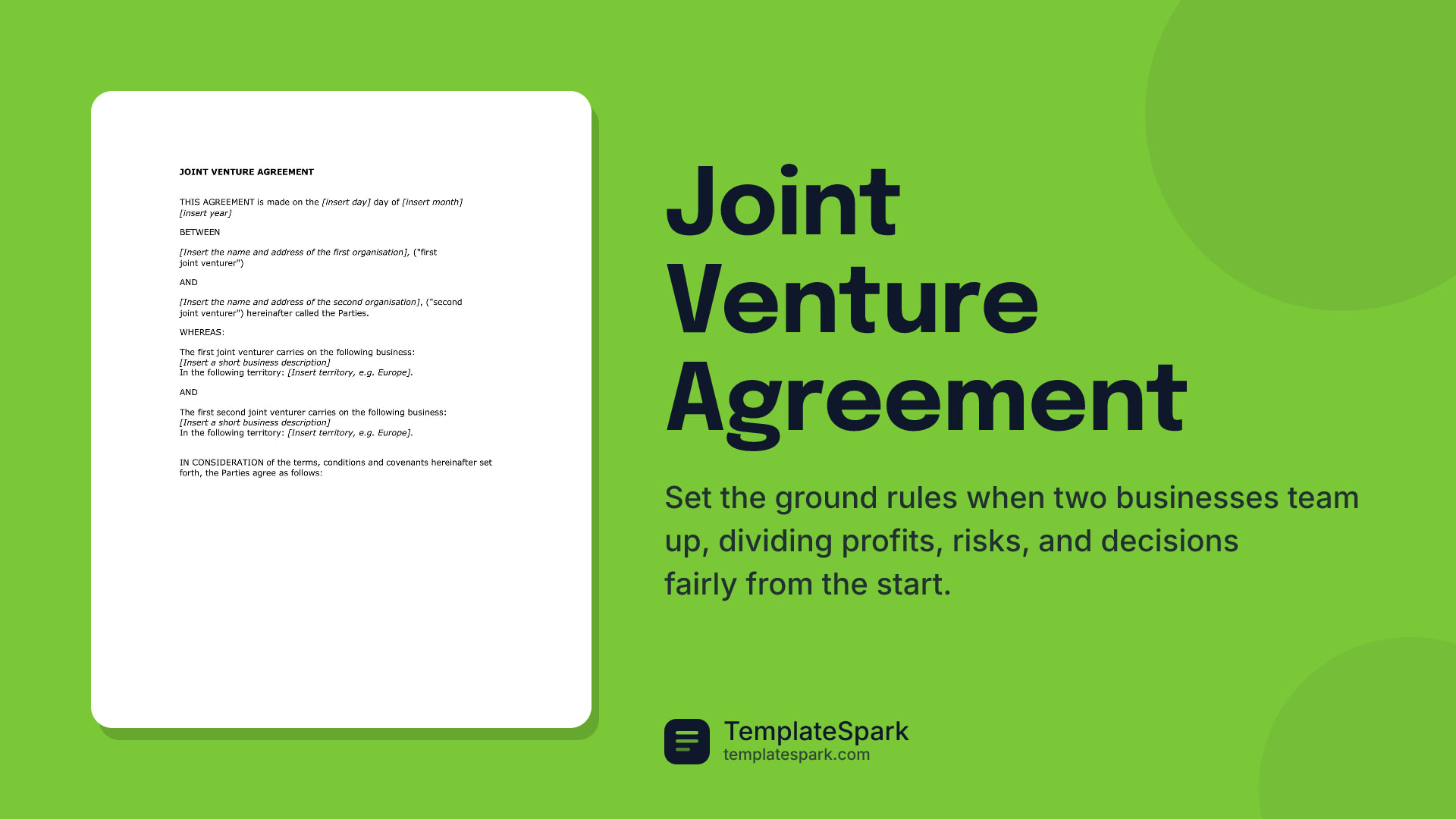 Joint Venture Agreement
