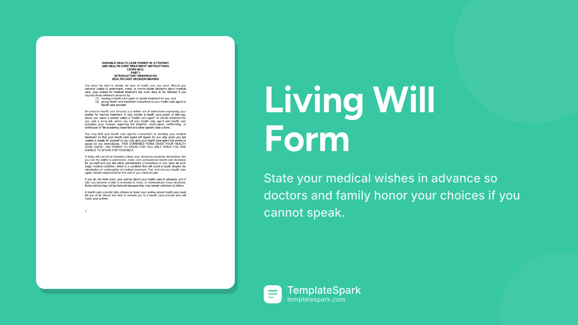 Living Will Form