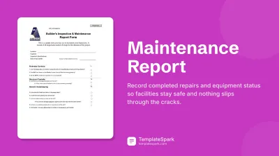 Maintenance Report