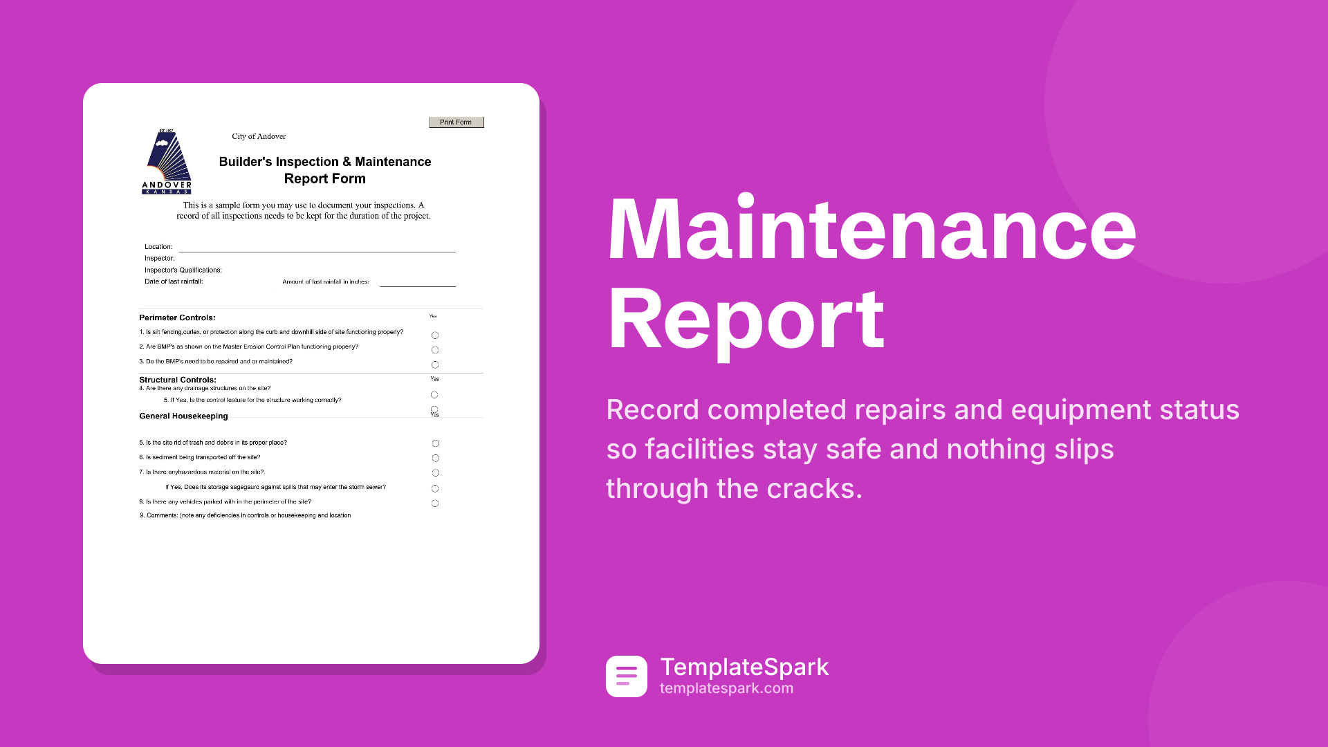 Maintenance Report